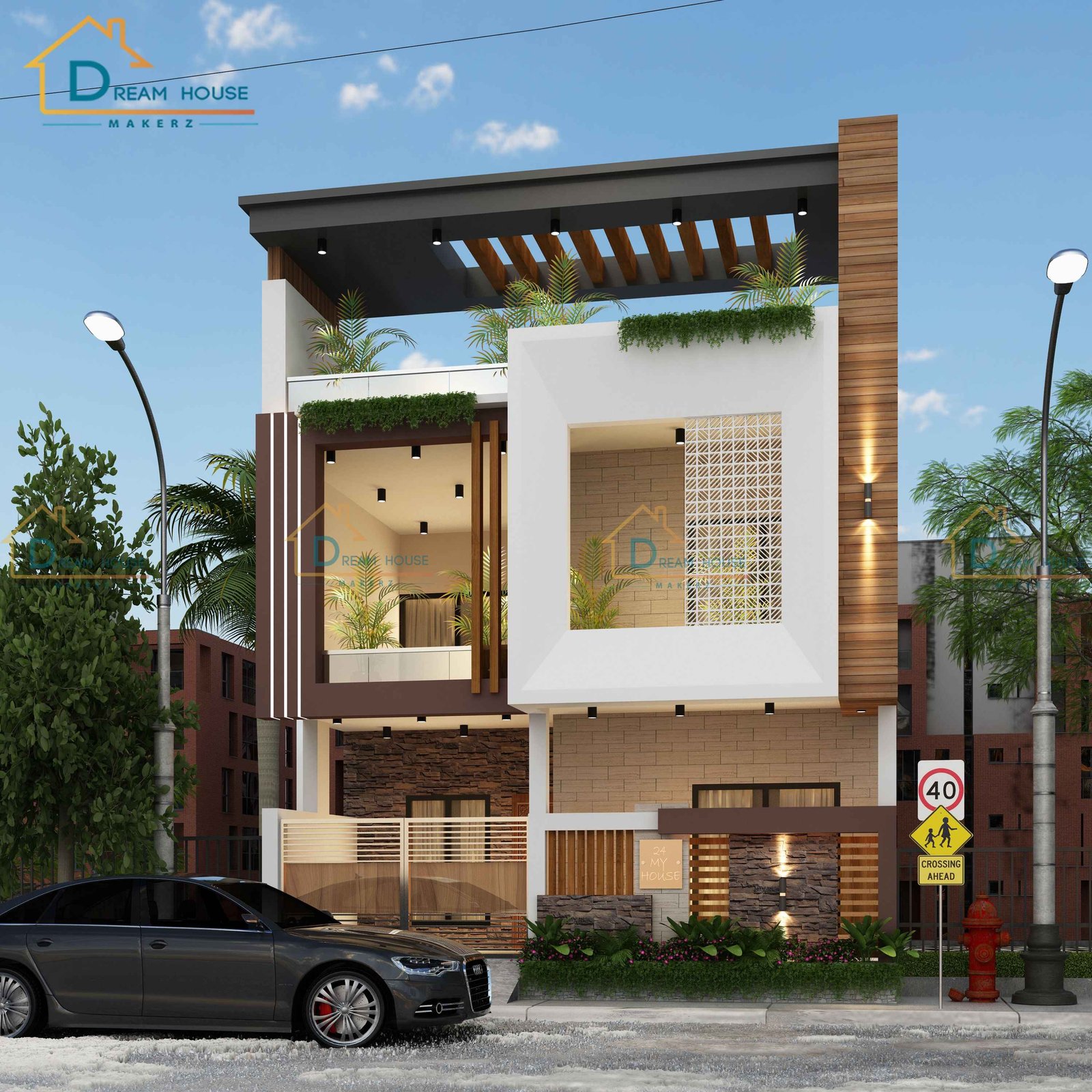 Duplex Modern Residential House Design