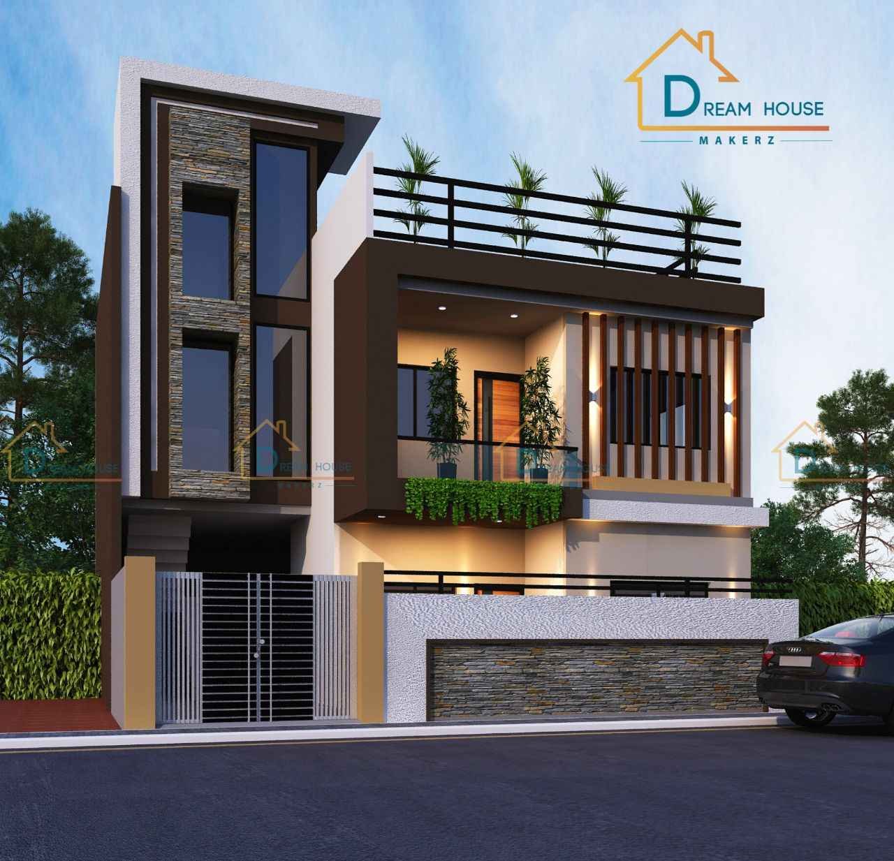 Duplex Modern Residential House Design