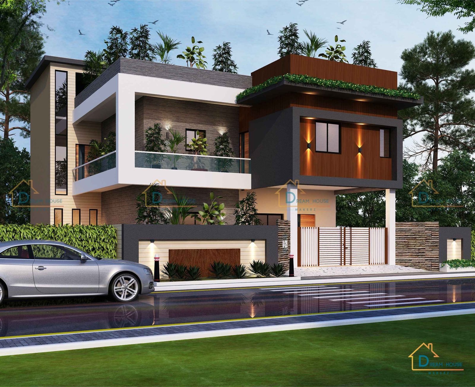 Duplex Modern Residential House Design