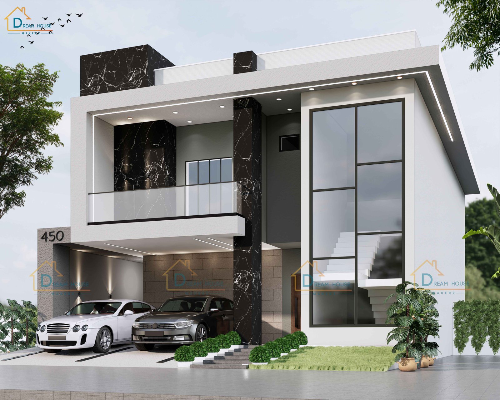 Duplex Modern Residential House Design