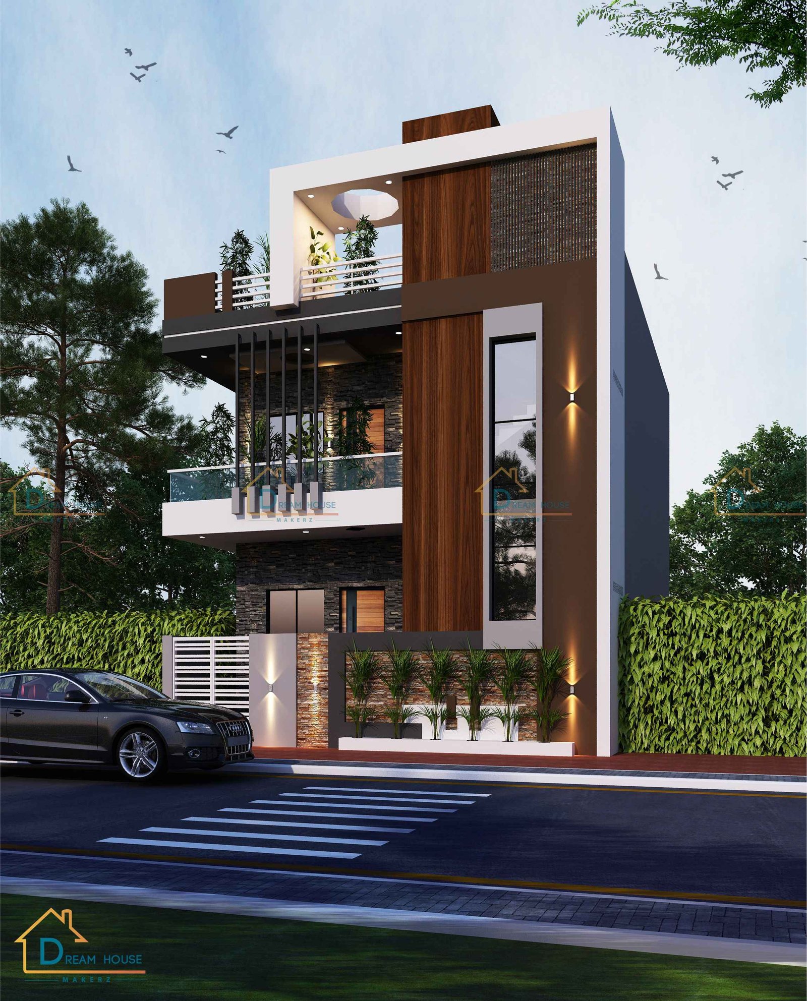 Duplex Modern Residential House Design